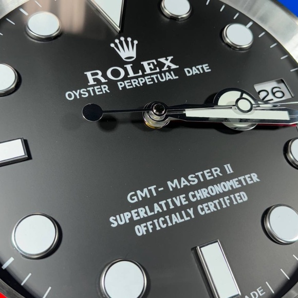 GMT MASTER II 2 Pepsi Coke Batman BatGirl Wall Clock Blue Red Bezel black face - Picture 3 of 5